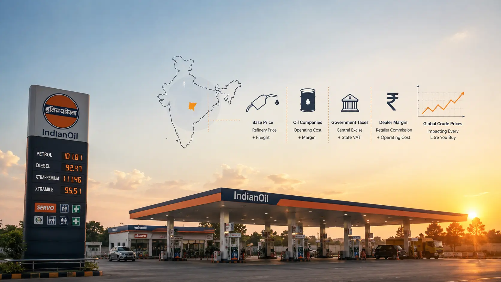 How Petrol & Diesel Prices Are Calculated in India (2026 Guide)